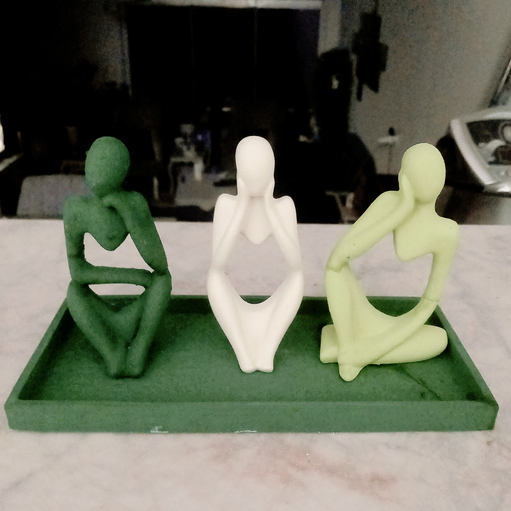 ست 4 تکه مجسمه سنگی مدل پرتره