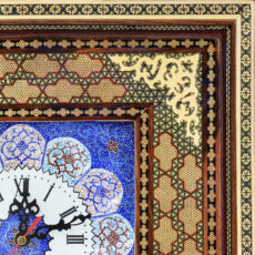 ساعت دیواری خاتم کاری مدل ترنج کد 20