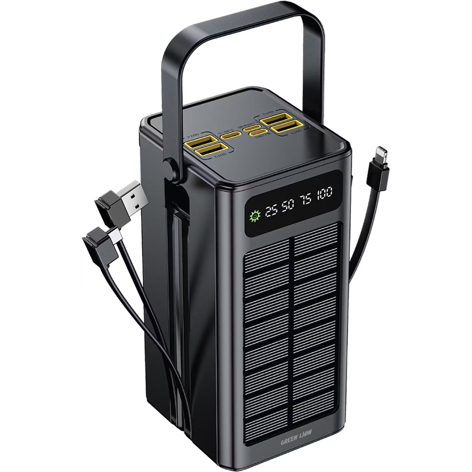 پاوربانک گرین لاین مدل GL-PX50 ظرفیت 60000 میلی‌آمپر ساعت به همراه پنل خورشیدی