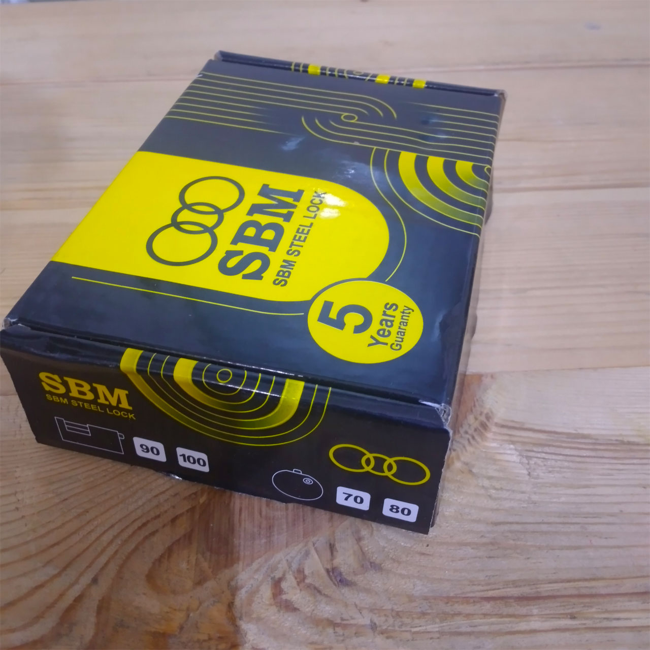 قفل کتابی اس بی ام مدل پشت بسته کد STEEL LOCK.80