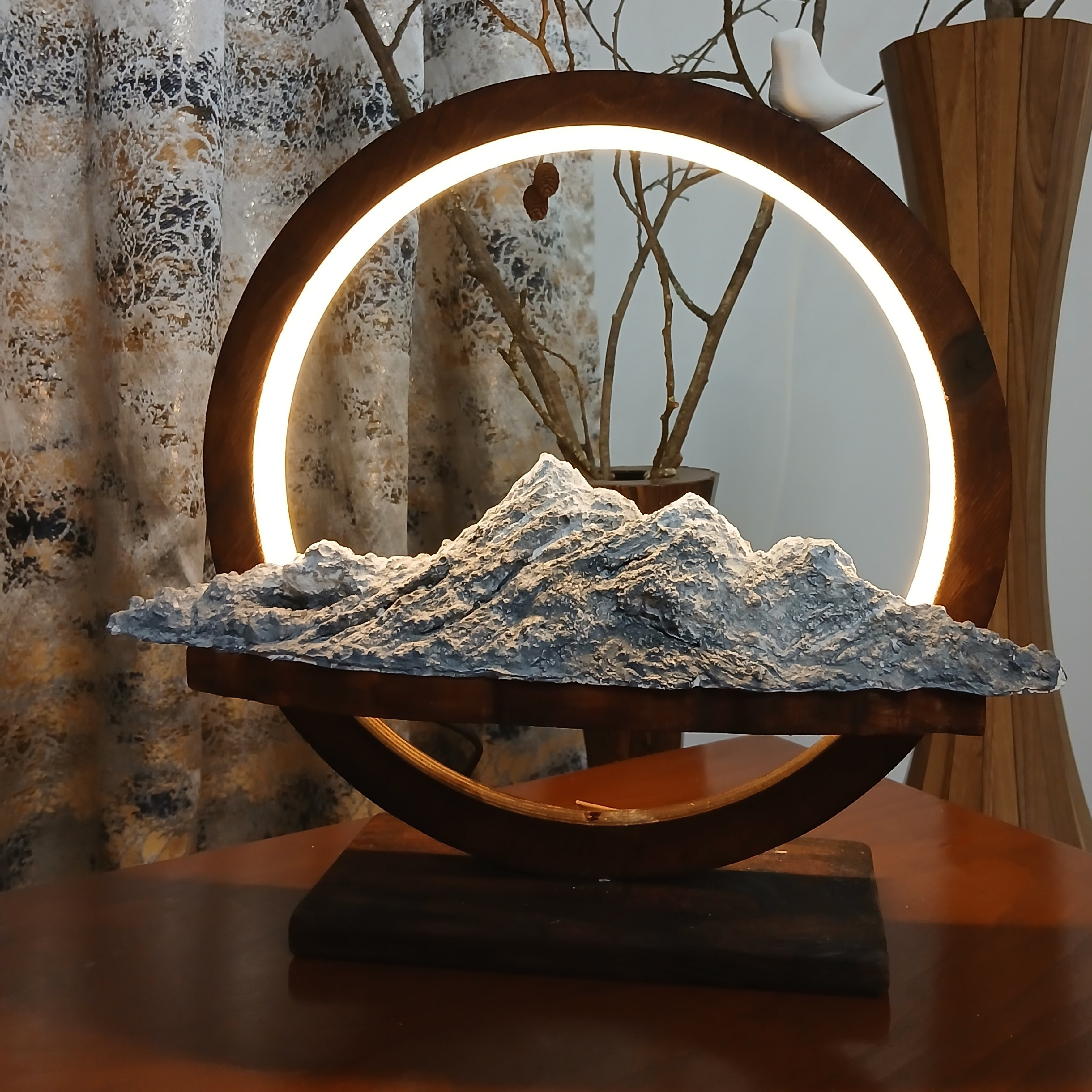 آباژور چوبی و سنگی روشا مدل1011