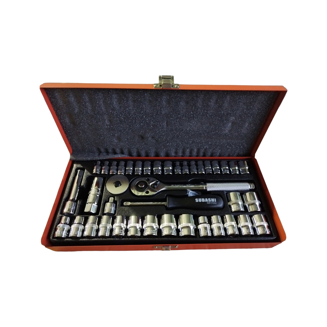 آچار بکس  جغجغه ای سوباشی مدل 10-47-SUB 40 مجموعه 40 عددی