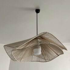 لوستر تزئینی مدل مکرومه دفرمه دو طبقه کد 6015