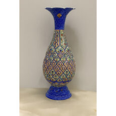 گلدان میناکاری اسماعیلی مدل خمره ای نقش برجسته کد 841159-5