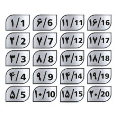 تابلو راهنما طرح پلاک اعداد مدل GNS1120 مجموعه 20 عددی