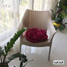 کوسن مدل گره ای مخمل چهارپر