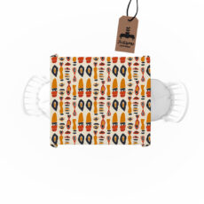 رومیزی برند رومیزی باز طرح مربع مدل آفریقایی باستان کد 1058