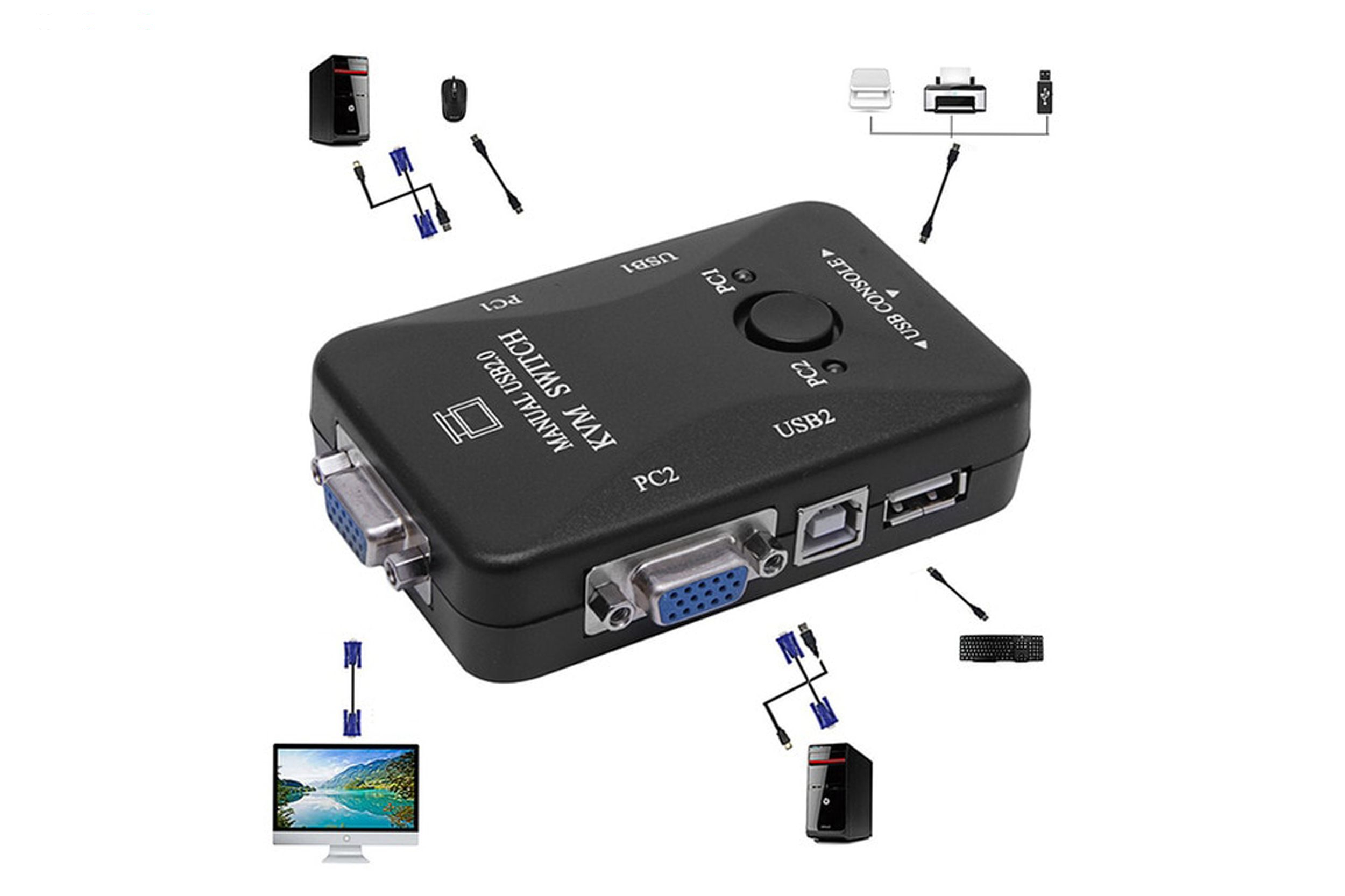 سوییچ دو پورت KVM مدل 21UA