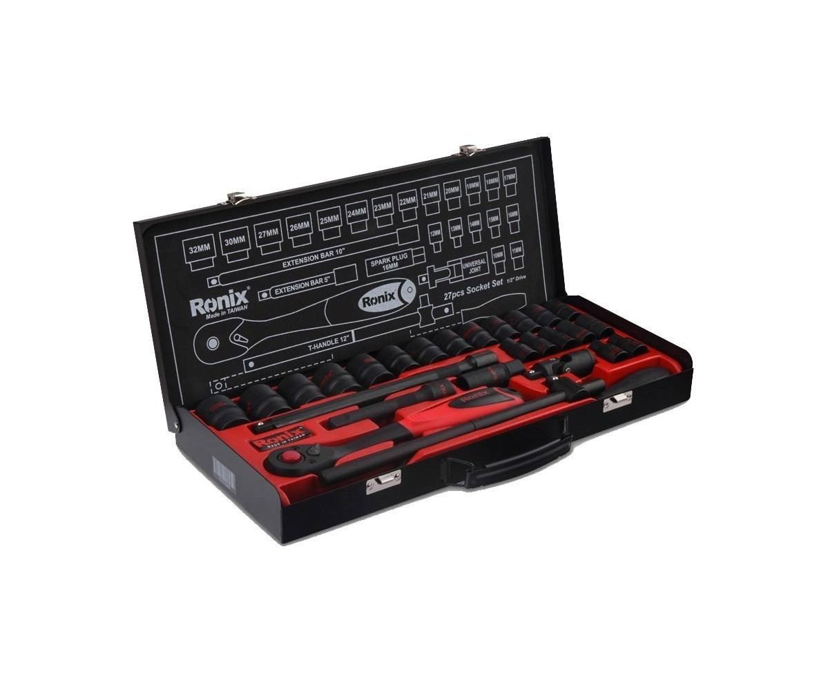مجموعه 27 عددی آچار بکس و سری بکس رونیکس مدل RX-2627