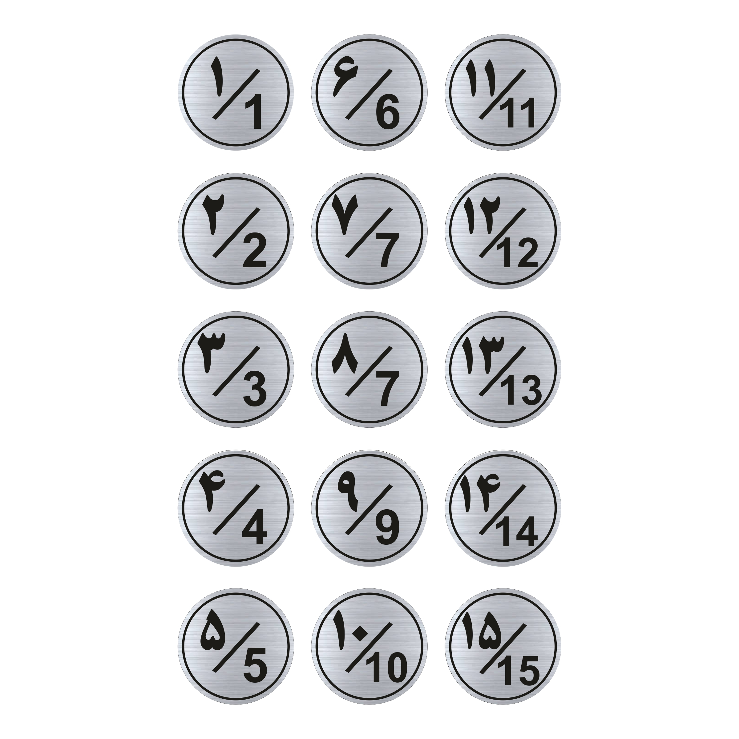 تابلو راهنما طرح پلاک اعداد مدل GNS1315 مجموعه 15 عددی