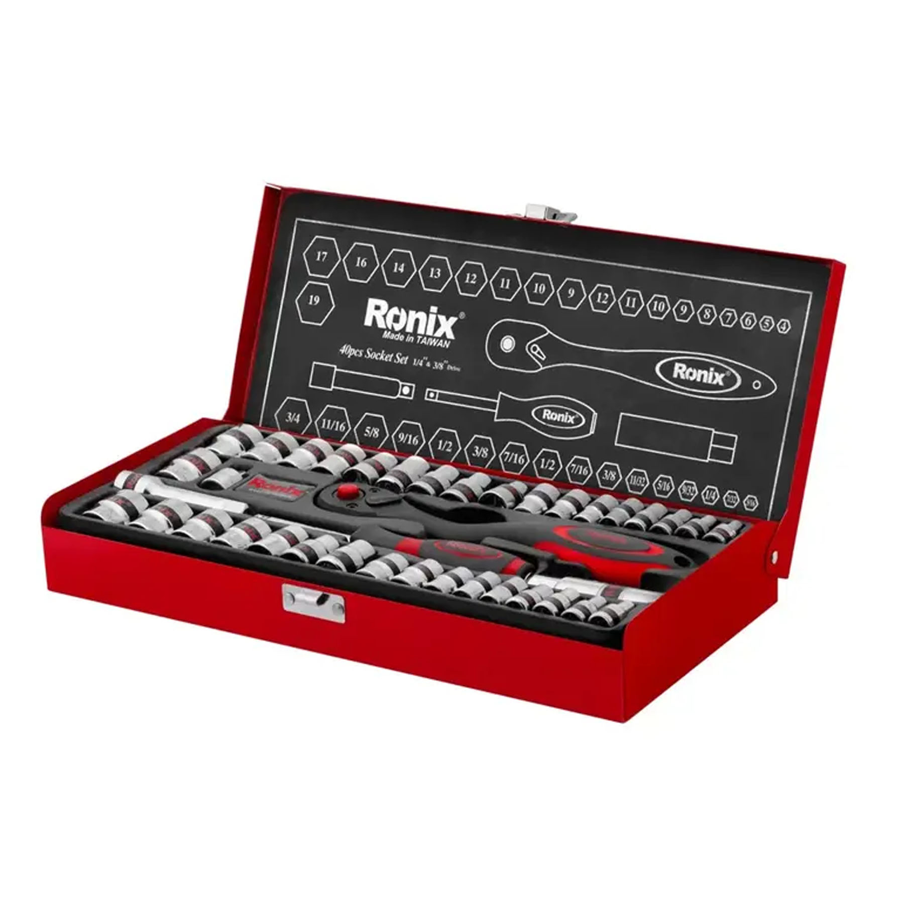 مجموعه 40 عددی آچار بکس رونیکس مدل RH2640