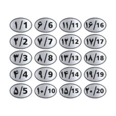 تابلو راهنما طرح پلاک اعداد مدل GNS1020 مجموعه 20 عددی