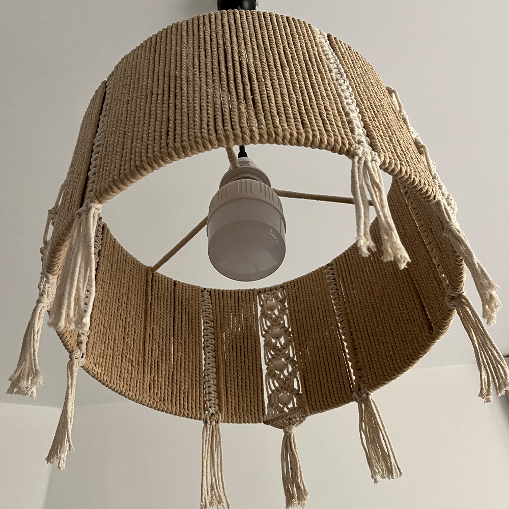 لوستر بافتنی مدل مراکشی هندسی کد 3520