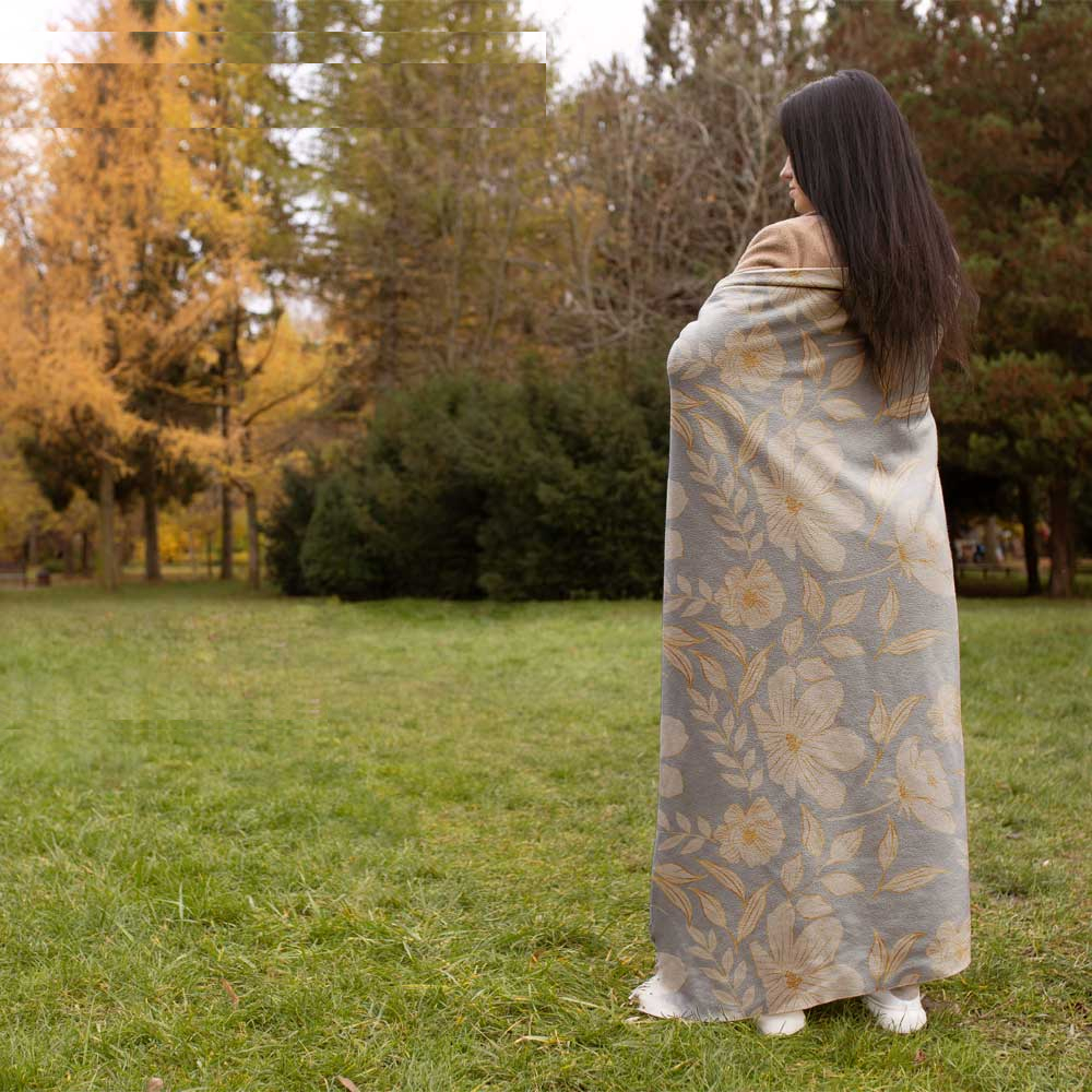 شال مبل مدل گلدار کد F2SH1082 سایز 98x180 سانتی متر