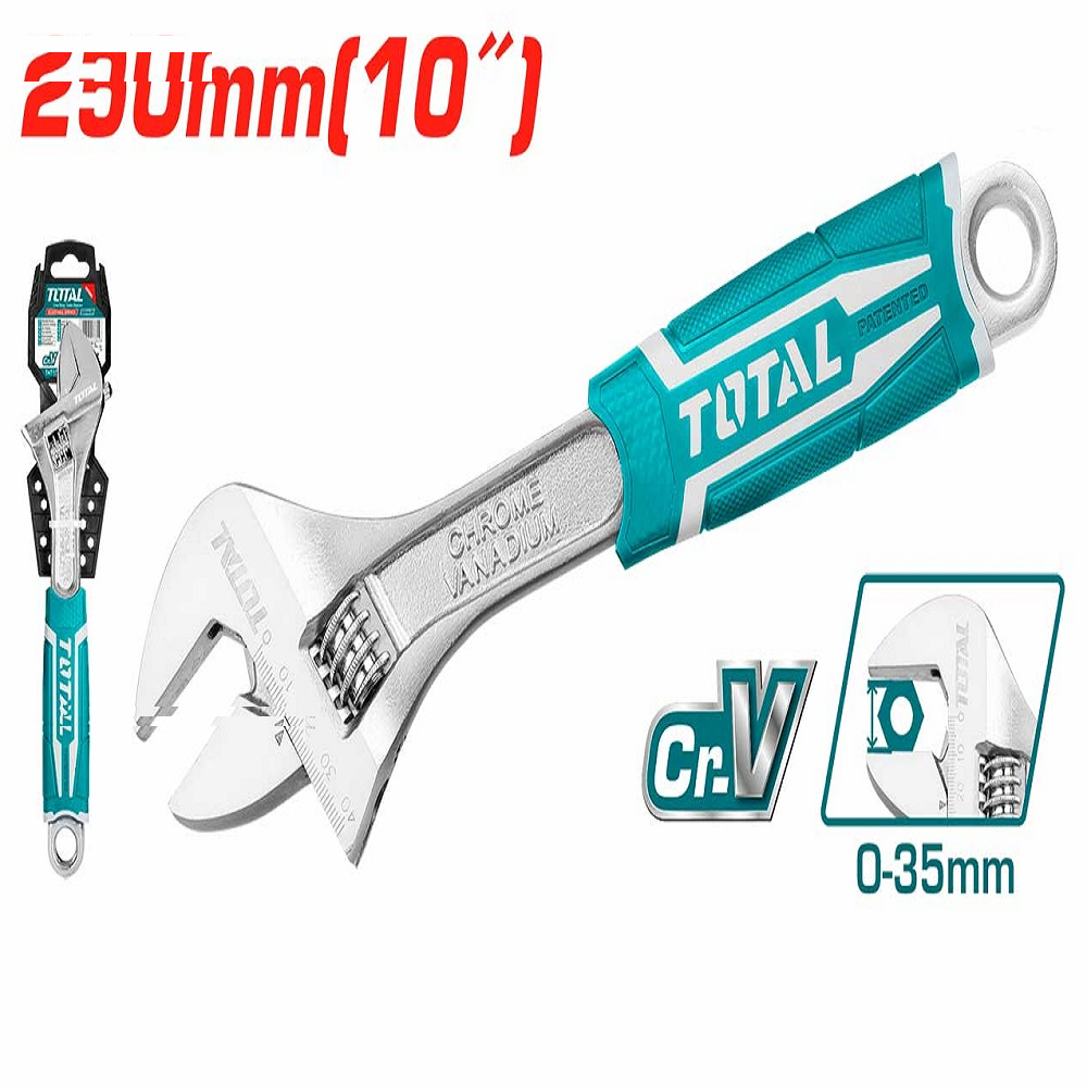 آچار فرانسه توتال مدل THT101106 سایز 10 اینچ