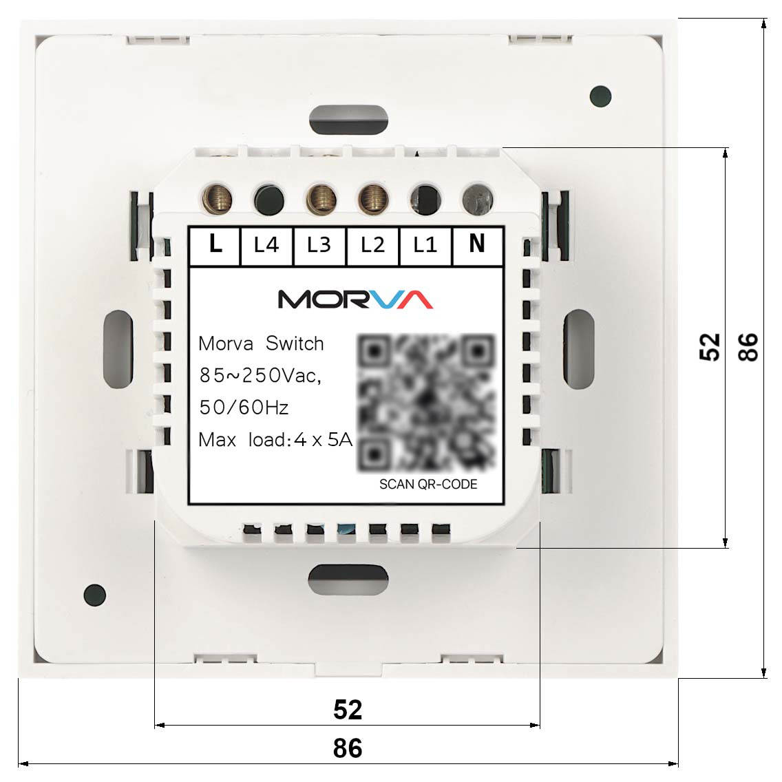 کلید لمسی هوشمند سه پل مٌروا مدل JS