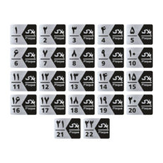 تابلو راهنما طرح شماره پلاک مدل GNS1722 مجموعه 22 عددی