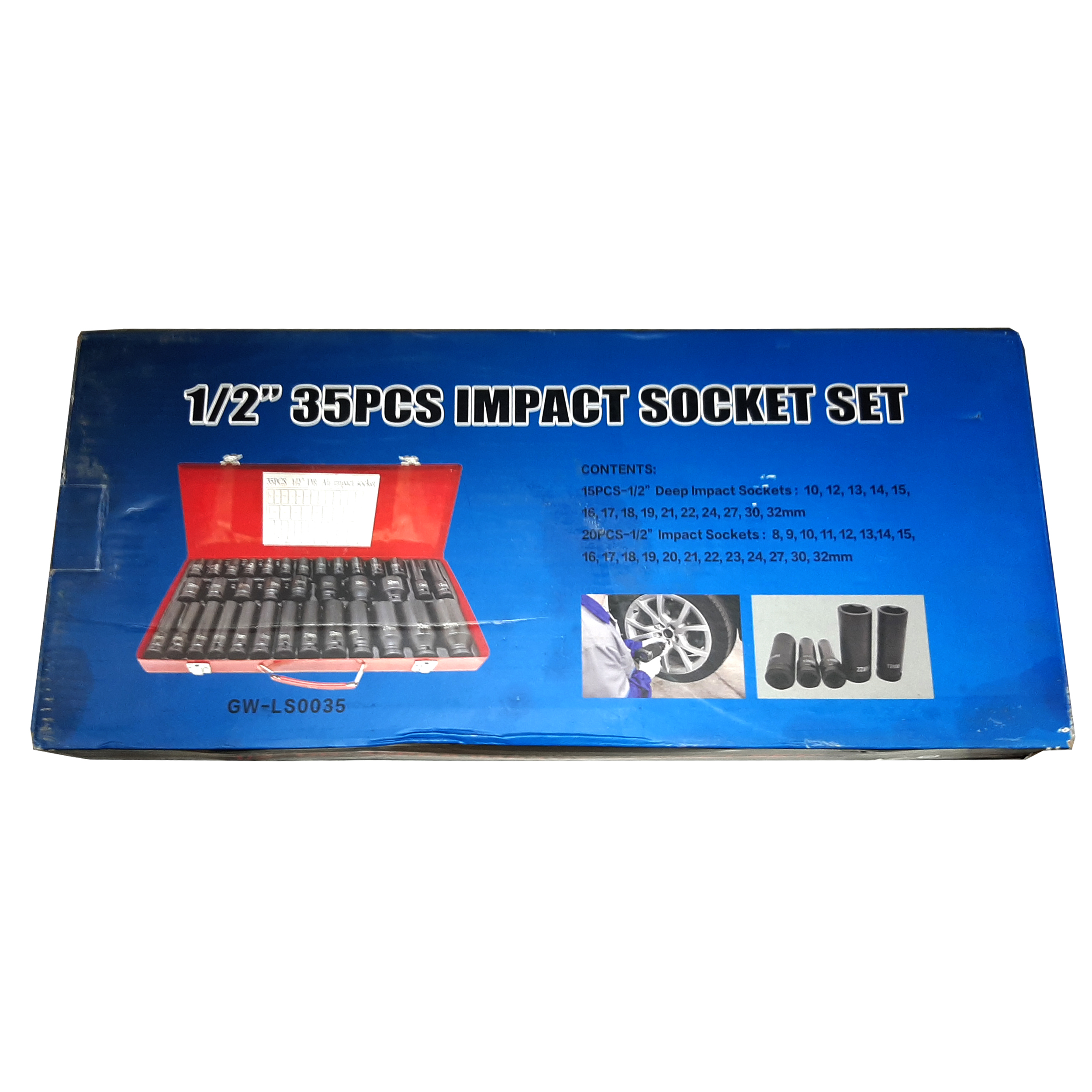 آچار و سری بکس مدل GW-LS0035 سایز 1/2 اینچ مجموعه 35 عددی