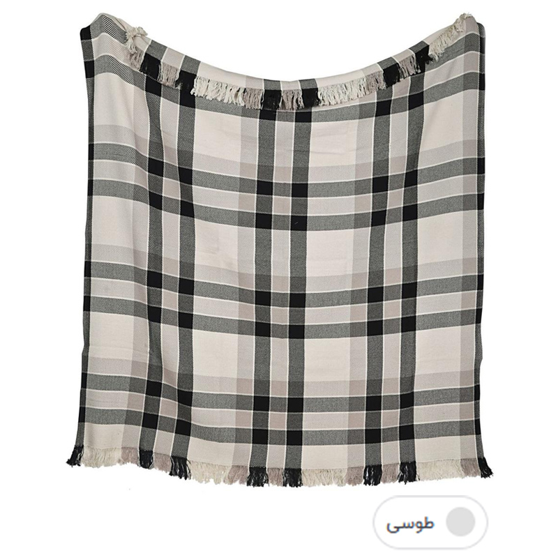 شال مبل برق لامع طرح ماهور سایز 140*130 سانتی متر