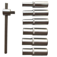 سری آچار بکس ستاره ای و دسته بکس کشویی مدل f-501 مجموعه 7 عددی