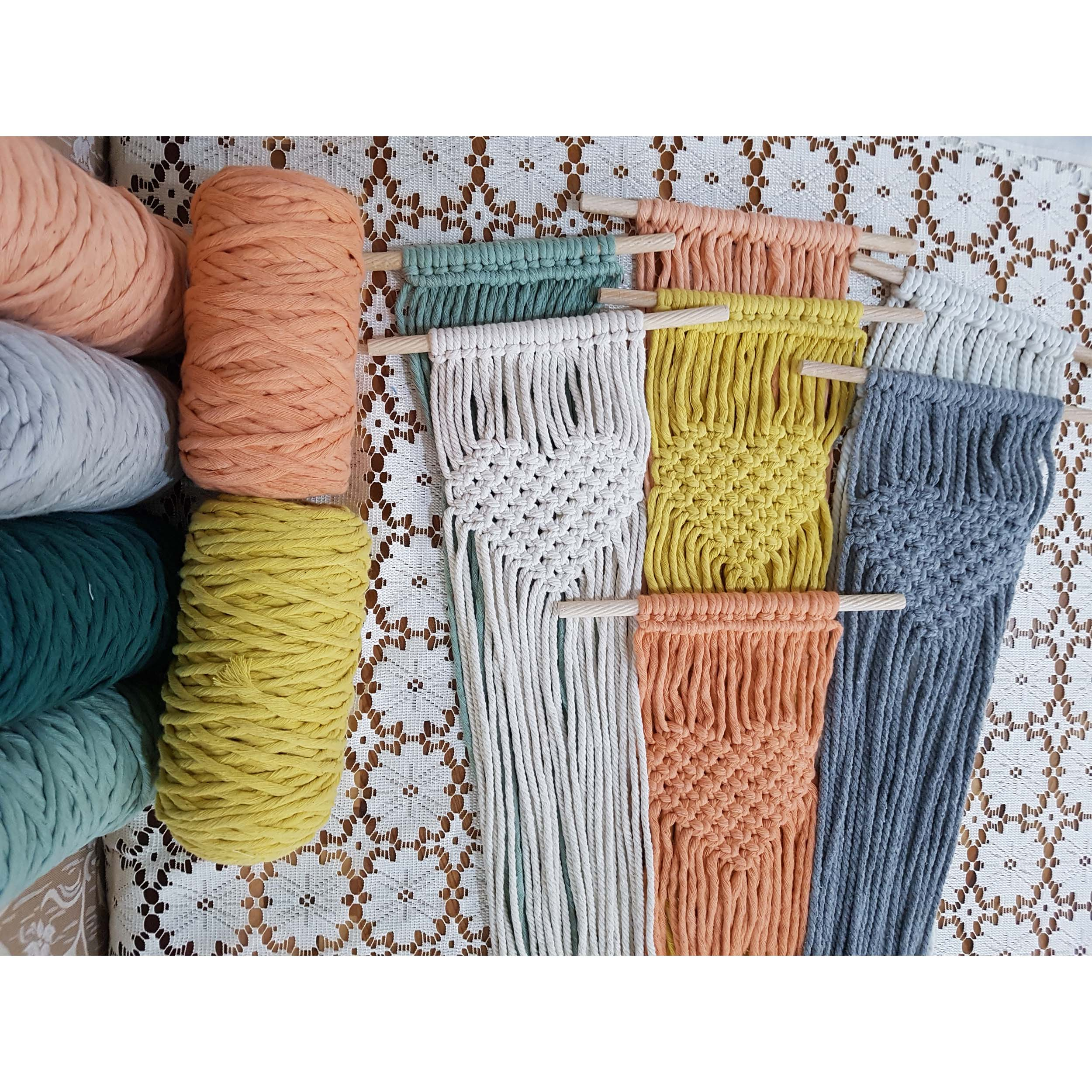 آویز بافتنی مدل مکرومه کد MacHang780