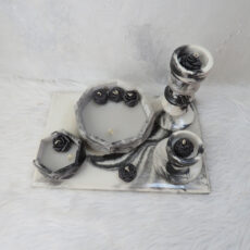 ست شمع کاسه ای و جاشمعی مدل الین کد 550 مجموعه 8 عددی