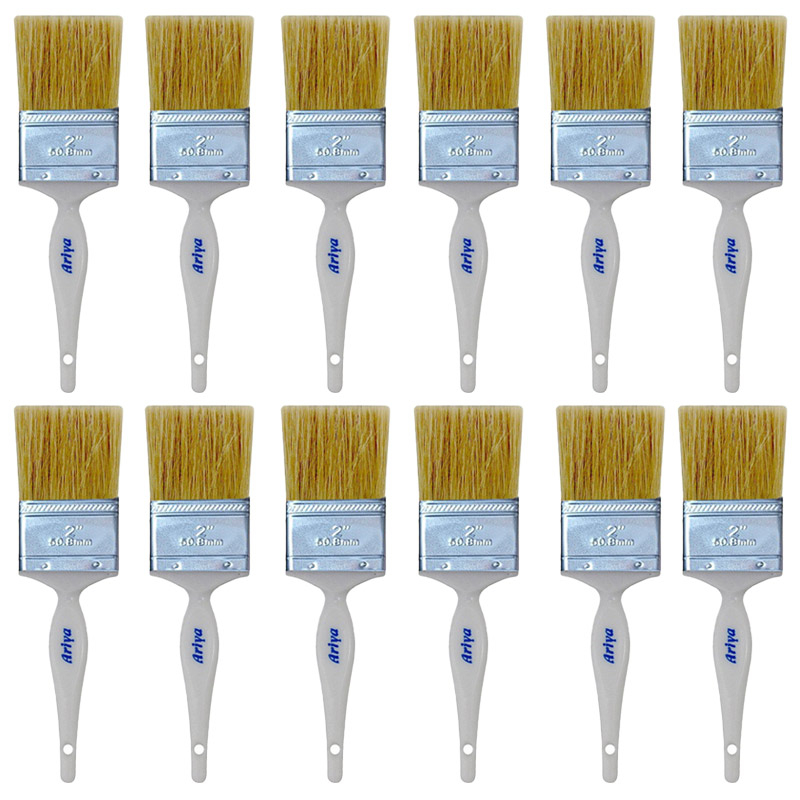 قلم مو نقاشی آریا کد 002 سایز 2 اینچ مجموعه 12 عددی