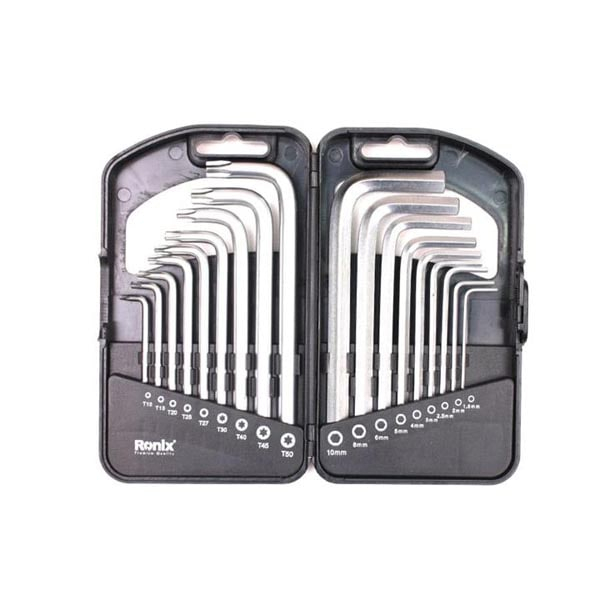 مجموعه 18 عددی آچار آلن و ستاره ای رونیکس مدل RX-2051