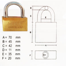 قفل آویز اچ کی اف مدل MOON - 007