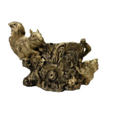 گلدان  پلی استر طرح تنه درخت و سنجاب