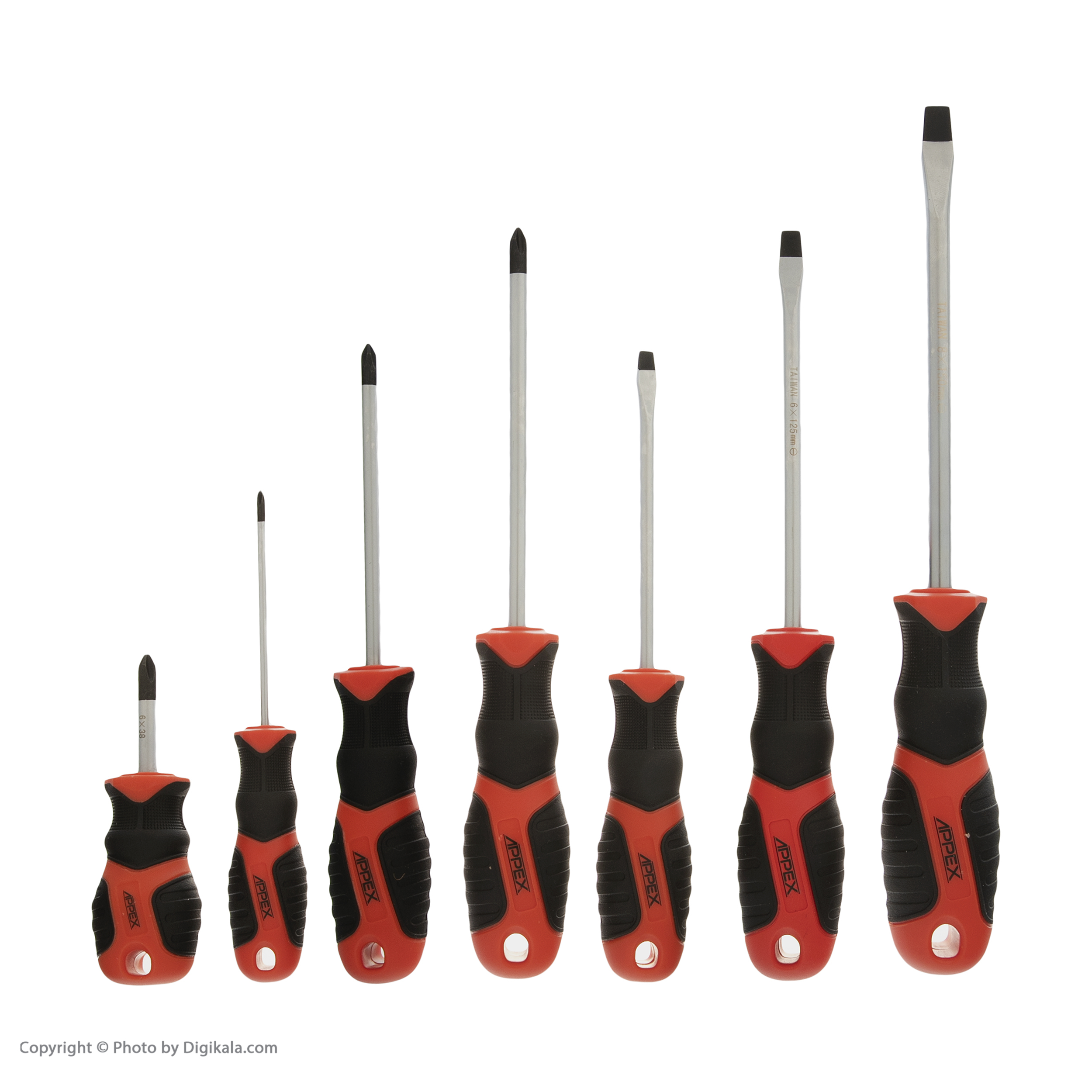 مجموعه 7 عددی پیچ گوشتی اپکس کد 1107