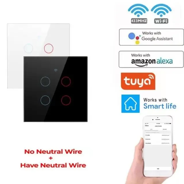 کلید لمسی هوشمند تویا مدل Smart touch switch