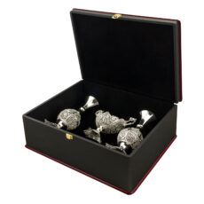 گلدان ملیله کاری صنایع دستی اریسا مدل تحفه نقره‌فام1