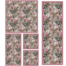 ست رومیزی پنج تکه طرح گل کد 985
