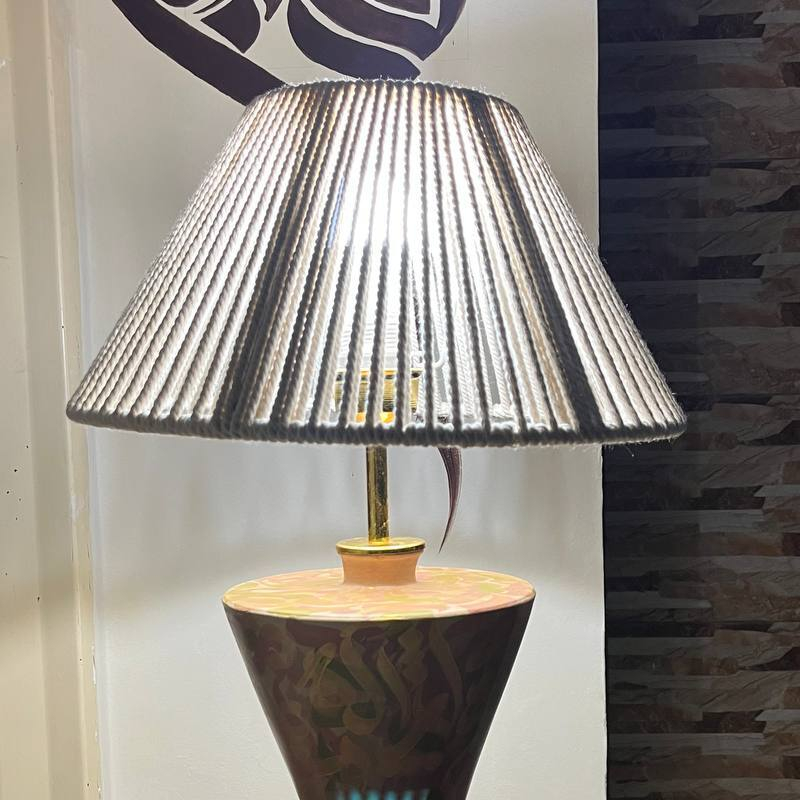 آباژور سفالی مدل کالیگرافی کد 01