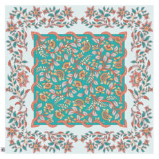 رومیزی رومیزی باز طرح مربع مدل سنتی مدرن کد 11087 سایز 140*140 سانتی متر