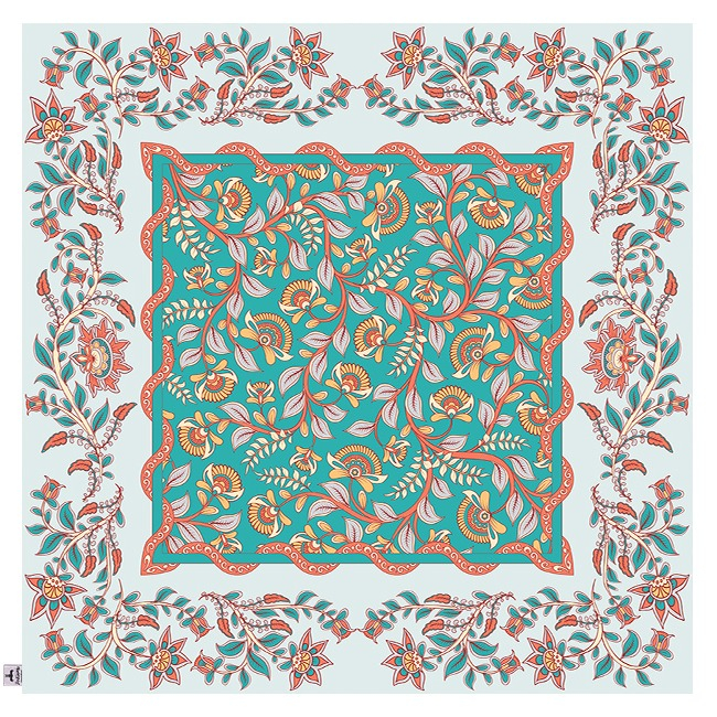 رومیزی رومیزی باز طرح مربع مدل سنتی مدرن کد 11087 سایز 140*140 سانتی متر