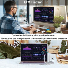 کی وی ام سوییچ HDMI بیسیم دو پورت نت پیل مدل kvwl200m بسته دو عددی