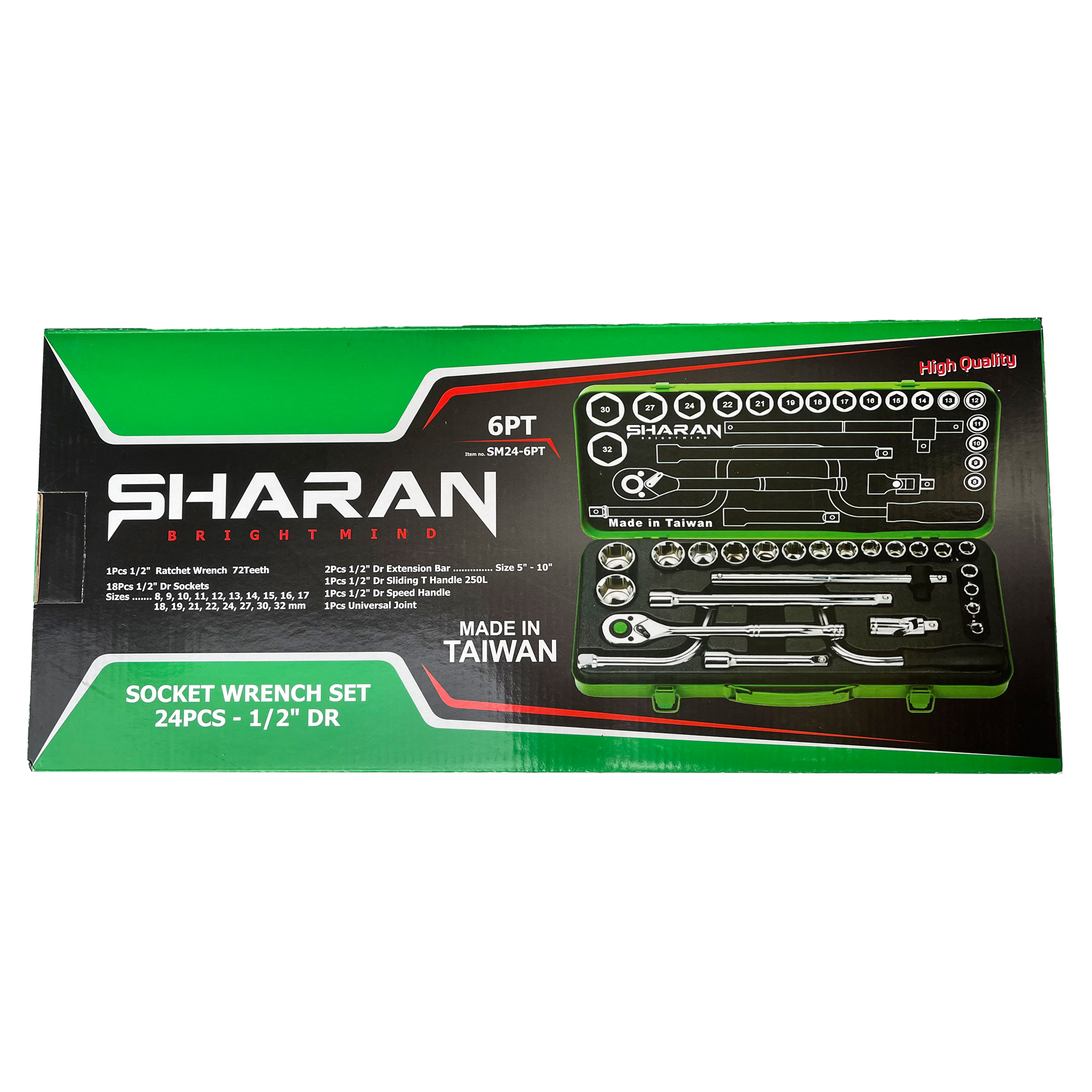آچار بکس شاران مدل SM24-6PT مجموعه 24 عددی