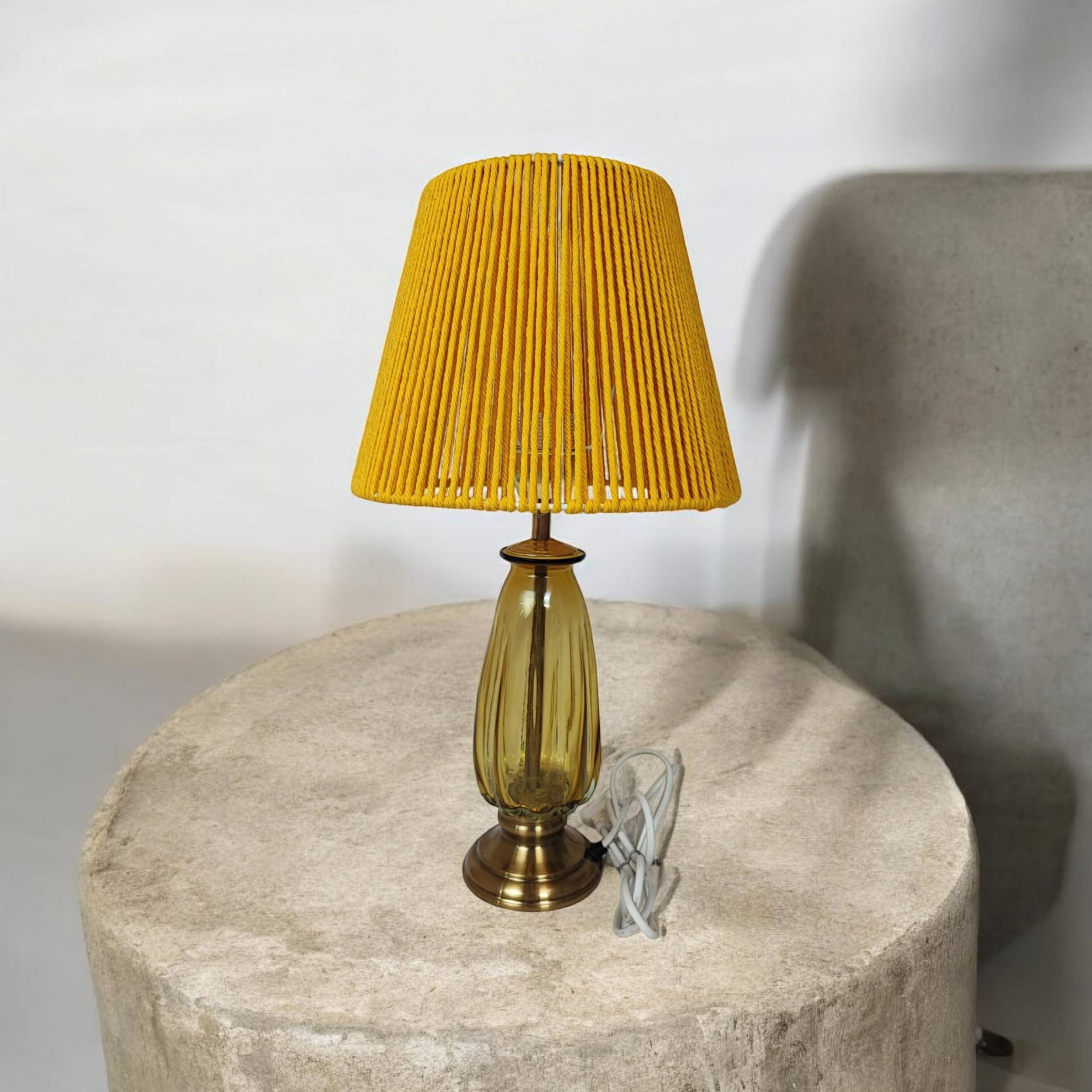 آباژور شیشه ای مدل مکرومه کد 02