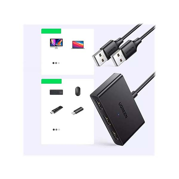 هاب سوئیچ 3 پورت USB2.0 یوگرین مدل 10935-CM409