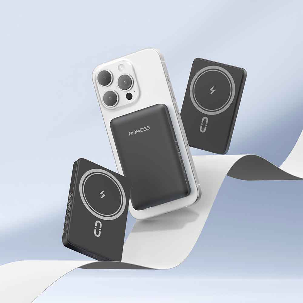 پاوربانک بی سیم 15 وات روموس مدل WSC05 131 ظرفیت 5000 میلی آمپرساعت