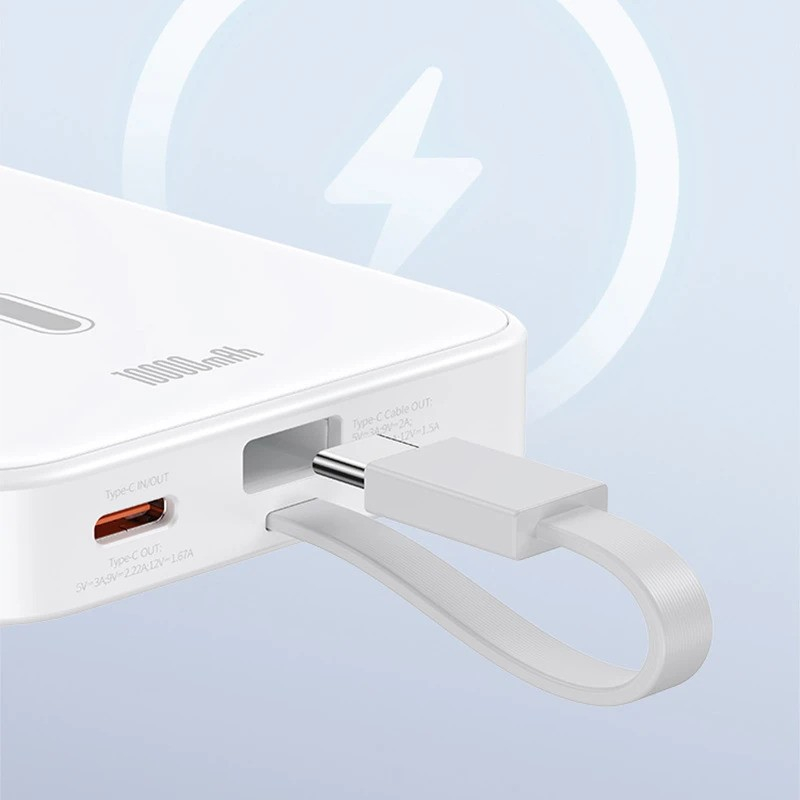 پاوربانک یوسمز طرح مگ سیف مدل US-CD219-22.5W ظرفیت 10000 میلی آمپر ساعت