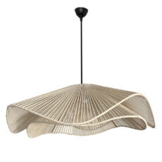 لوستر تزئینی مدل مکرومه دفرمه دو طبقه کد 6015