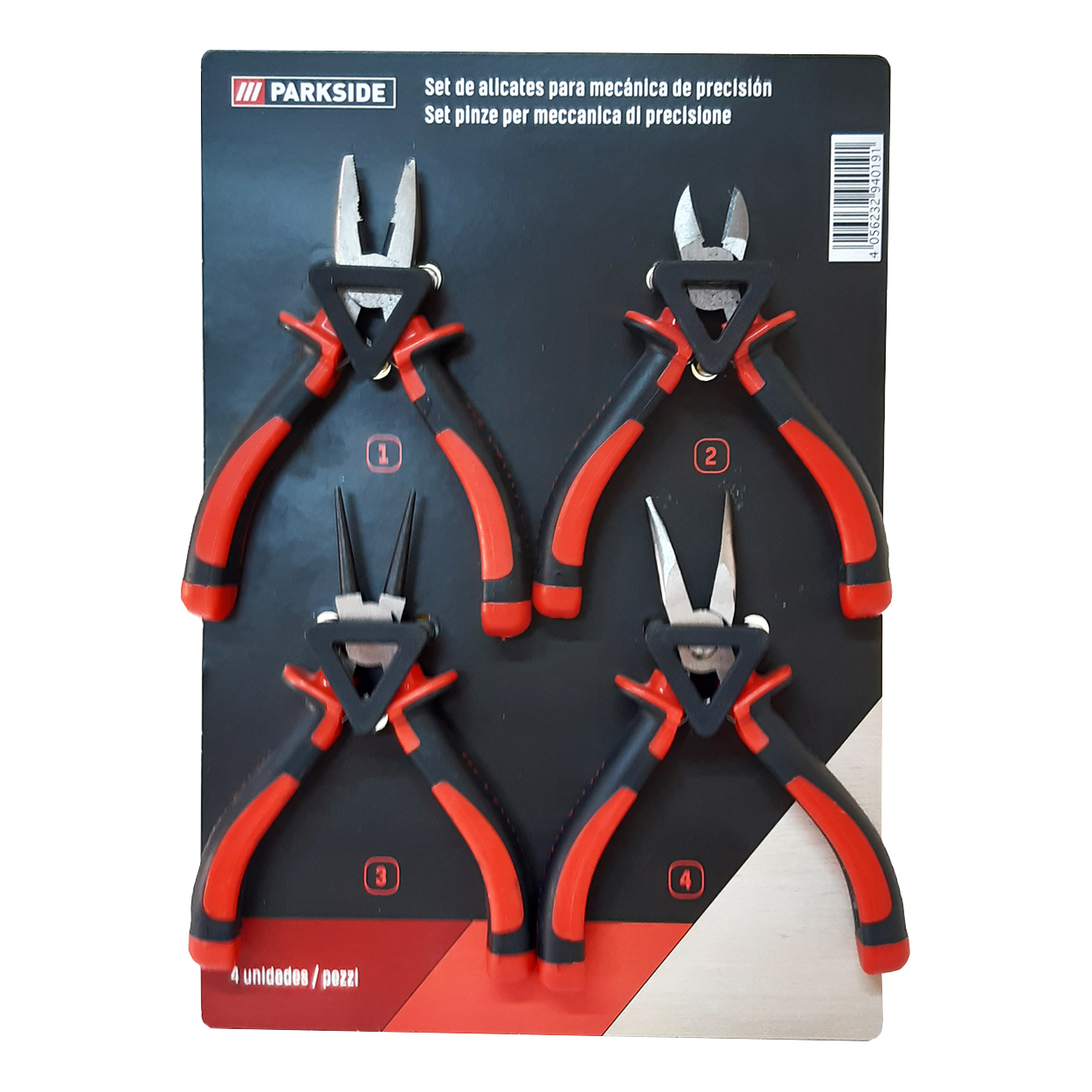 انبر دست و انبر سیم چین و انبر دم کج و انبر دم گرد پارکساید مدل AT - 012 سایز 4.5 اینچ