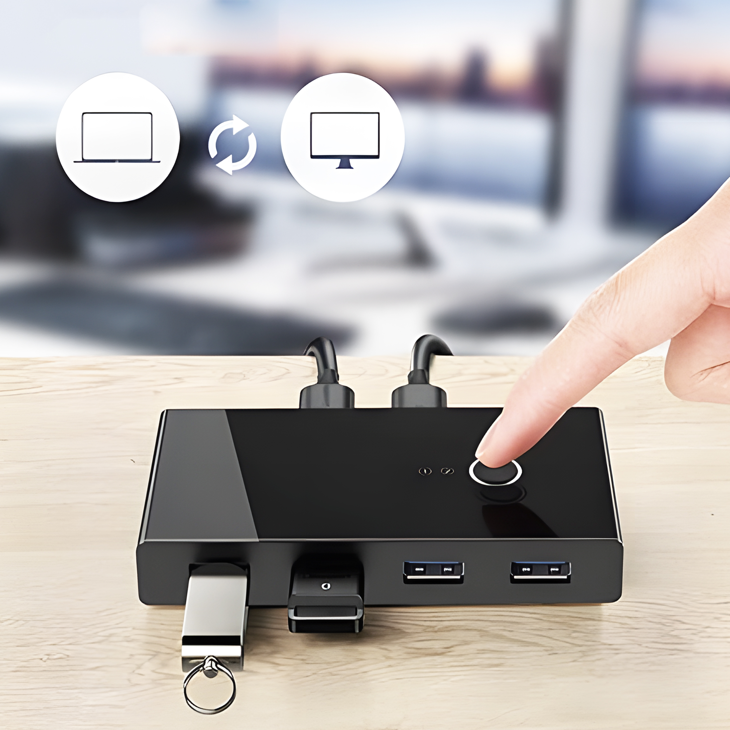 هاب سوئیچ 4 پورت پرینتر مدل 2IN4