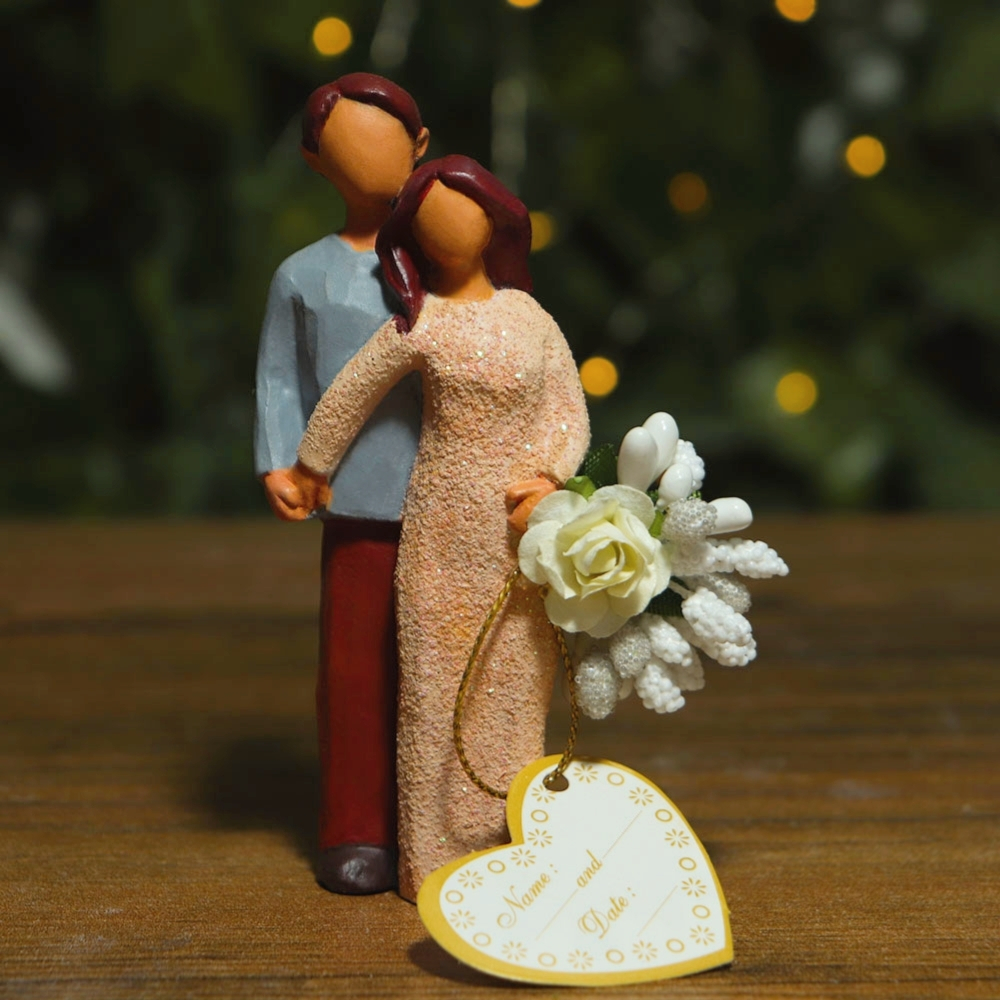 مجسمه مدل گیفت عقد و عروسی طرح زوج بسته 20 عددی
