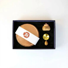 ست هدیه صنایع دستی اریسا مدل ضیافت چوب و مس