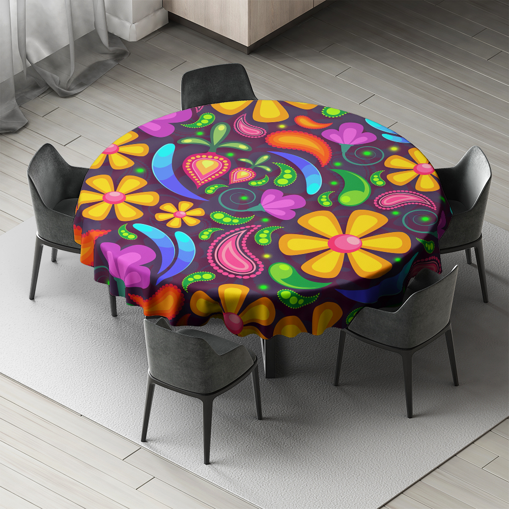 رومیزی طرح دایره ای جقه مدل D-0032