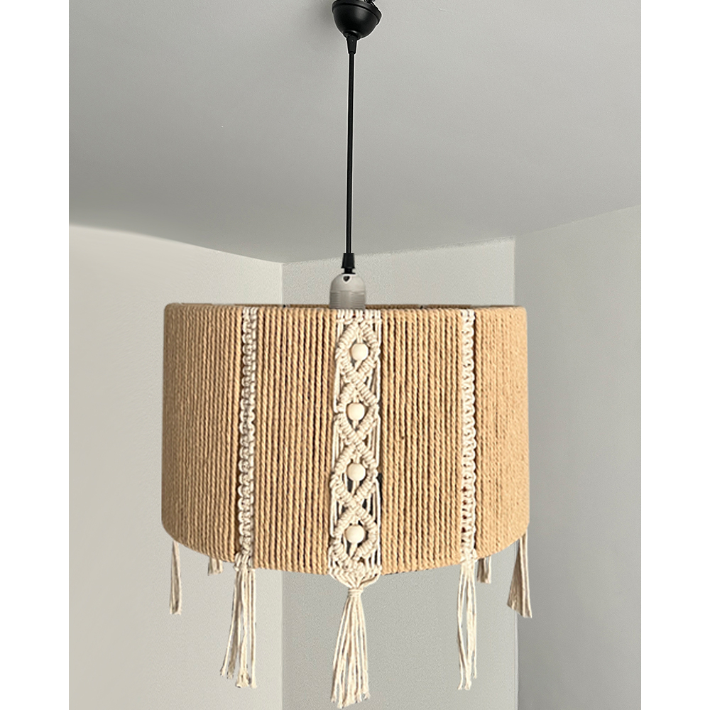 لوستر بافتنی مدل مراکشی هندسی کد 3520